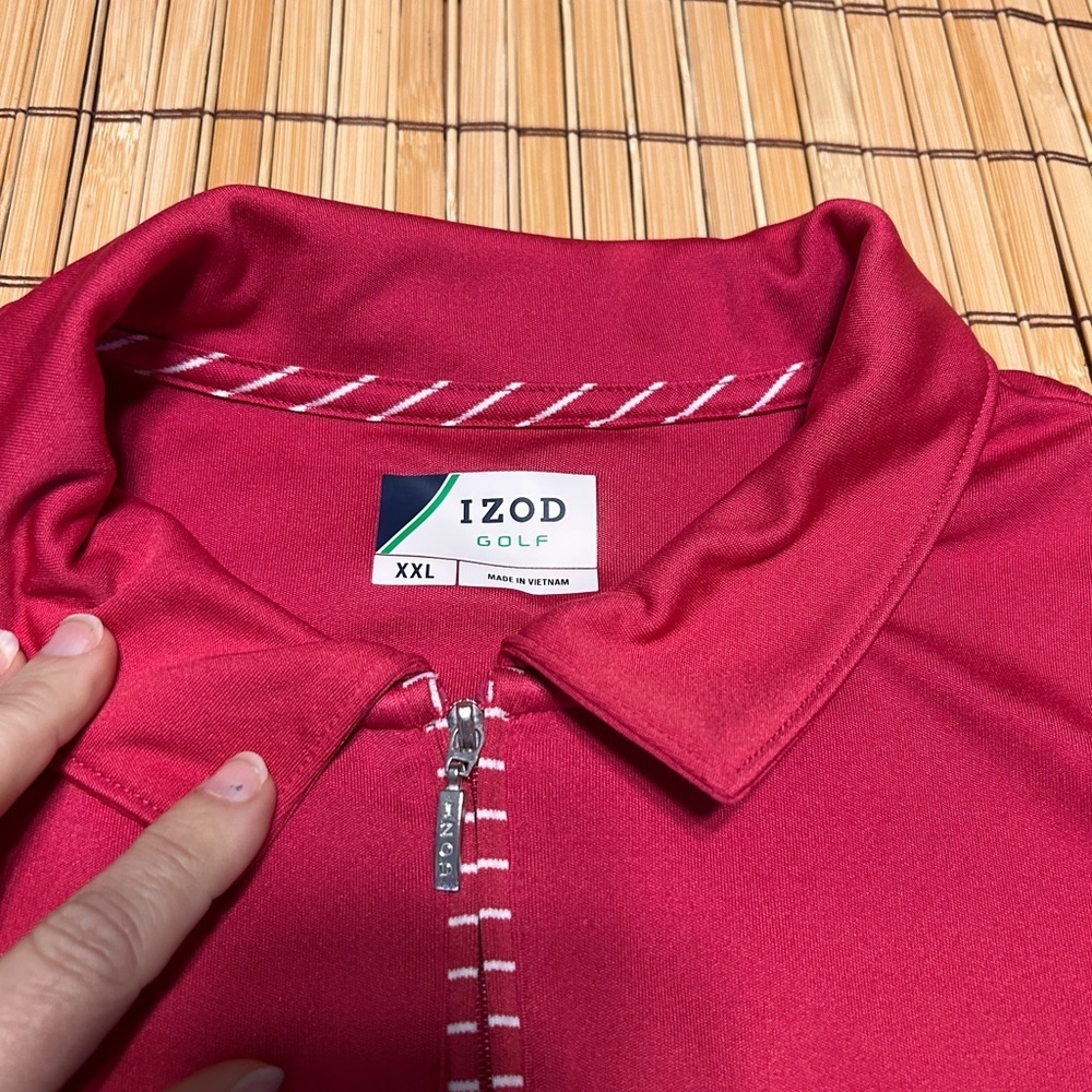 Izod Golf Pink Polo with White Trim XXL